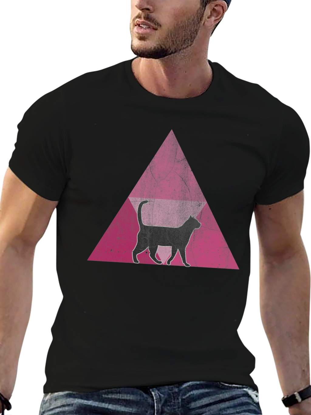Triangle Cat Graphic Tee