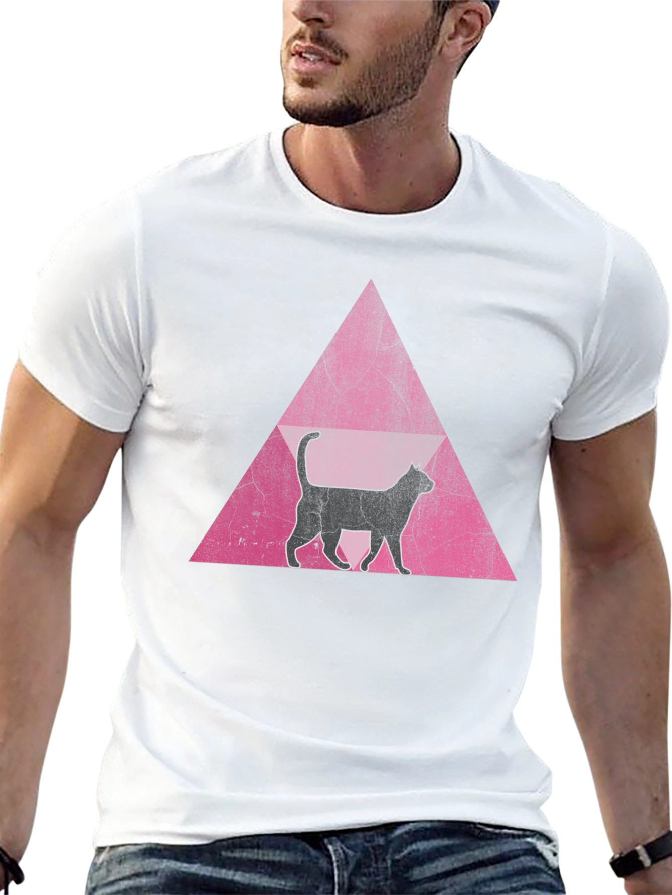 Triangle Cat Graphic Tee