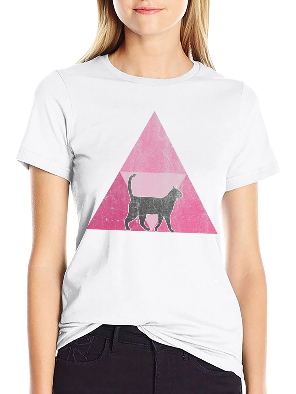 Triangle Cat Graphic Tee