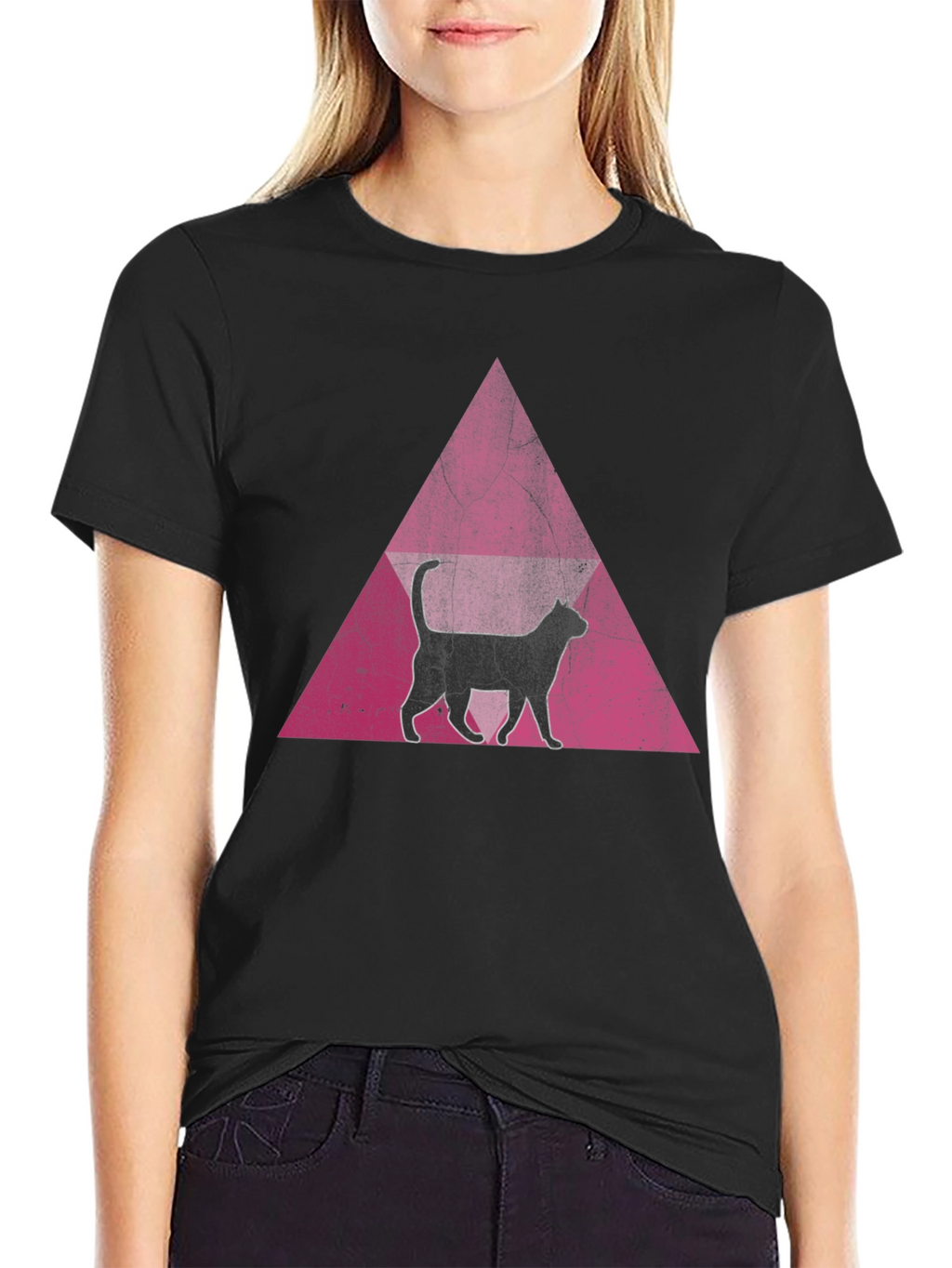 Triangle Cat Graphic Tee