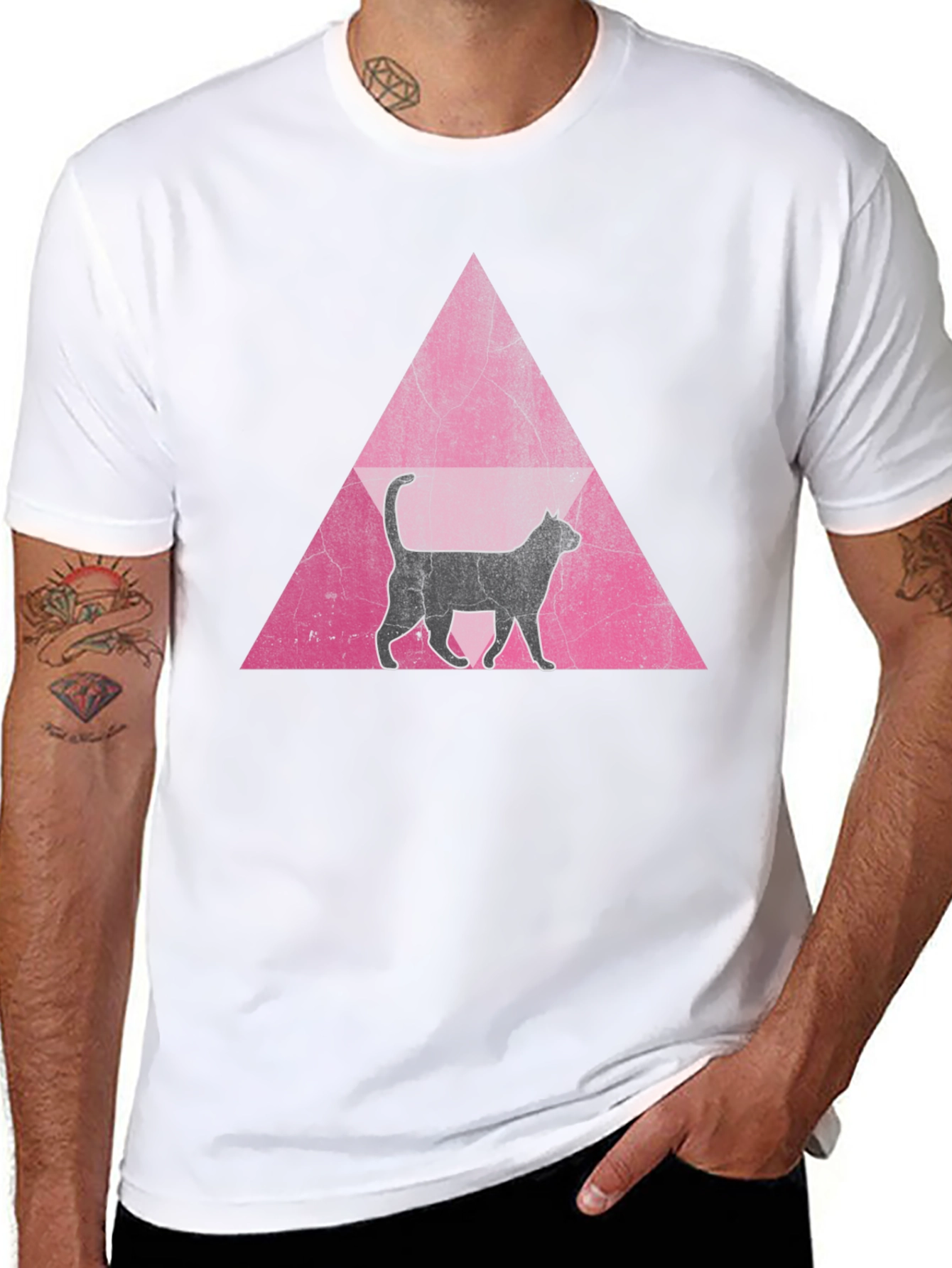 Triangle Cat Graphic Tee