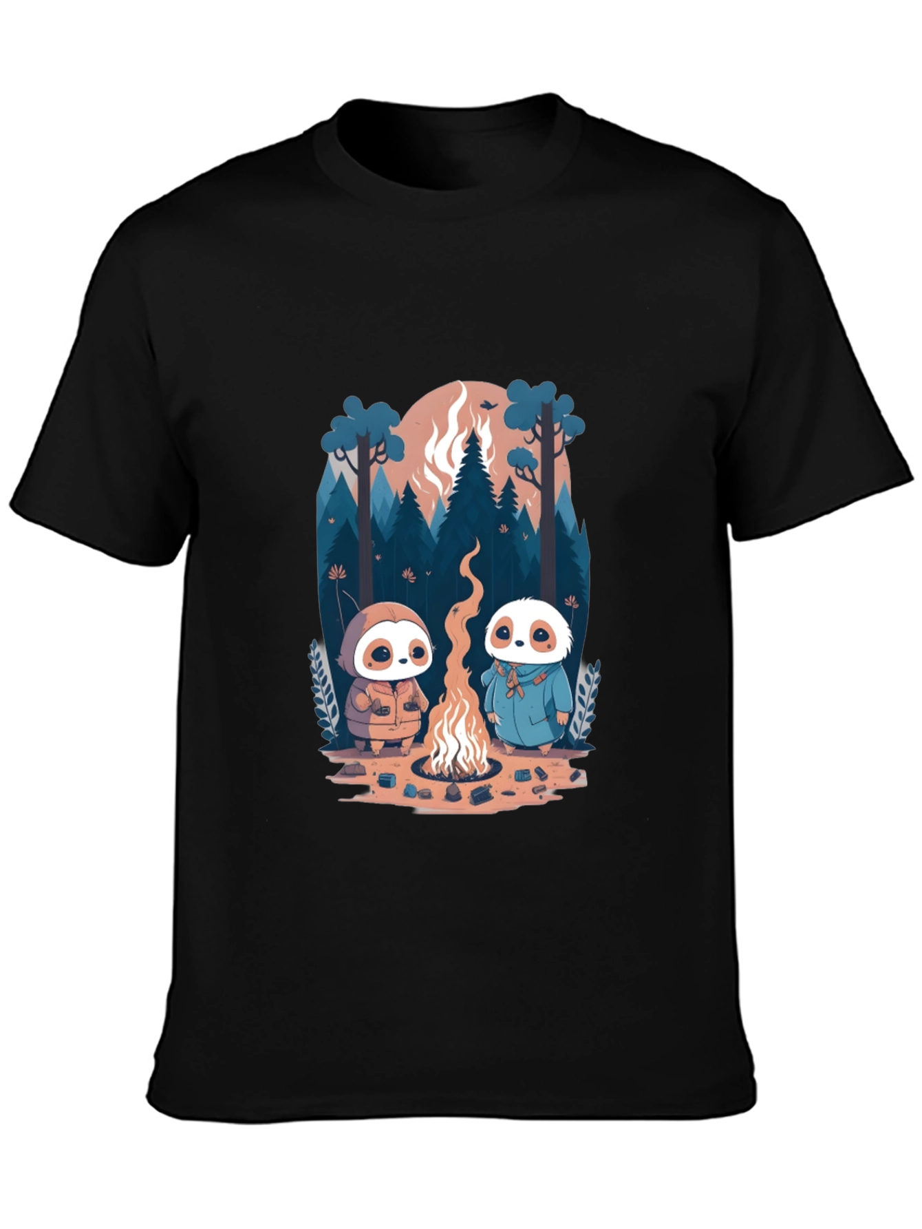 Cute Sloth Campfire T-Shirt - Unisex