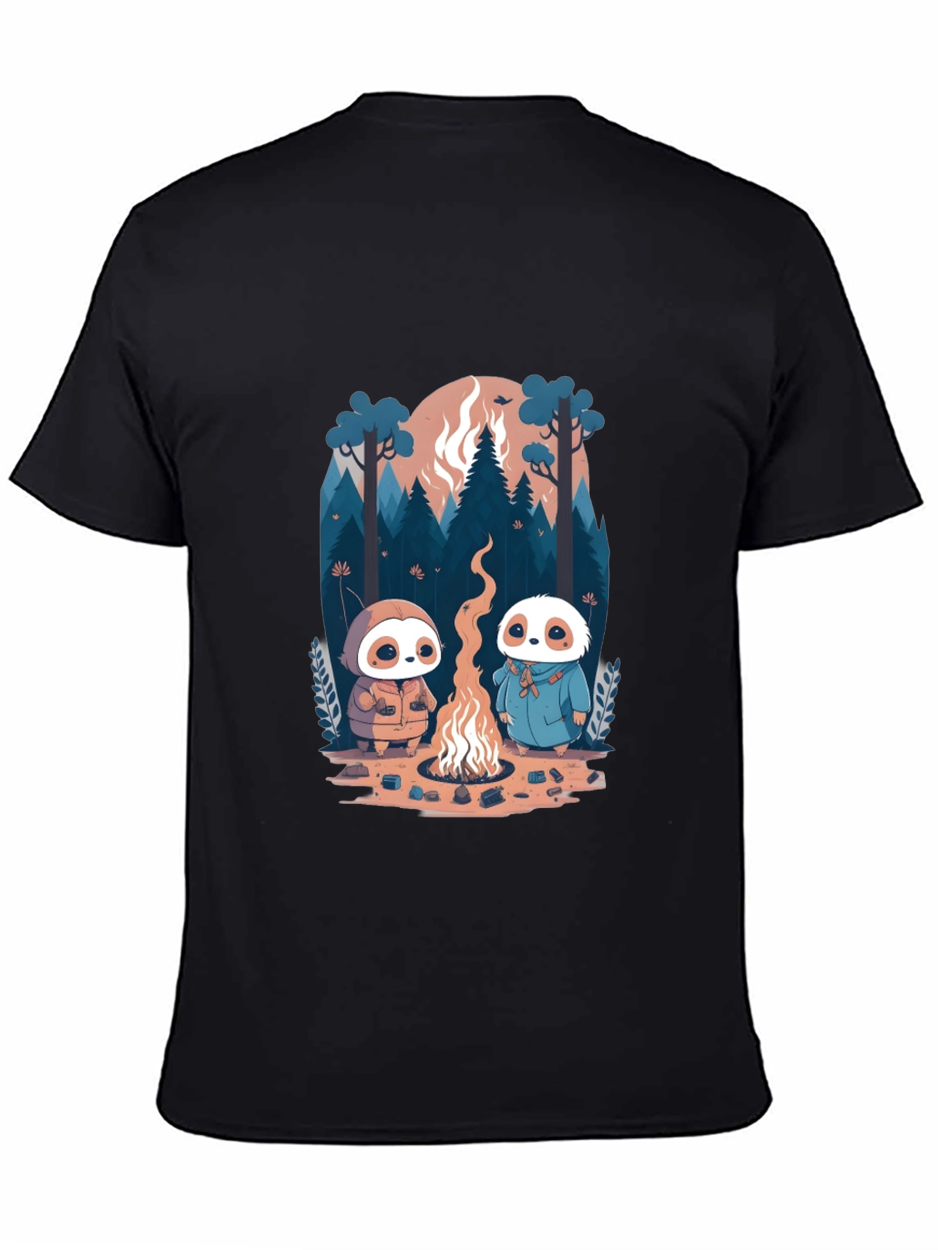 Cute Sloth Campfire T-Shirt - Unisex