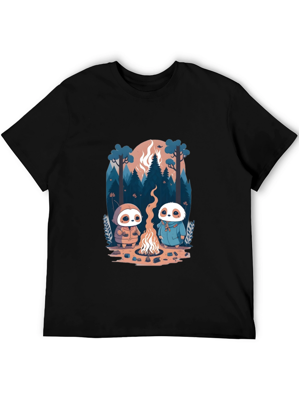 Cute Sloth Campfire T-Shirt - Unisex