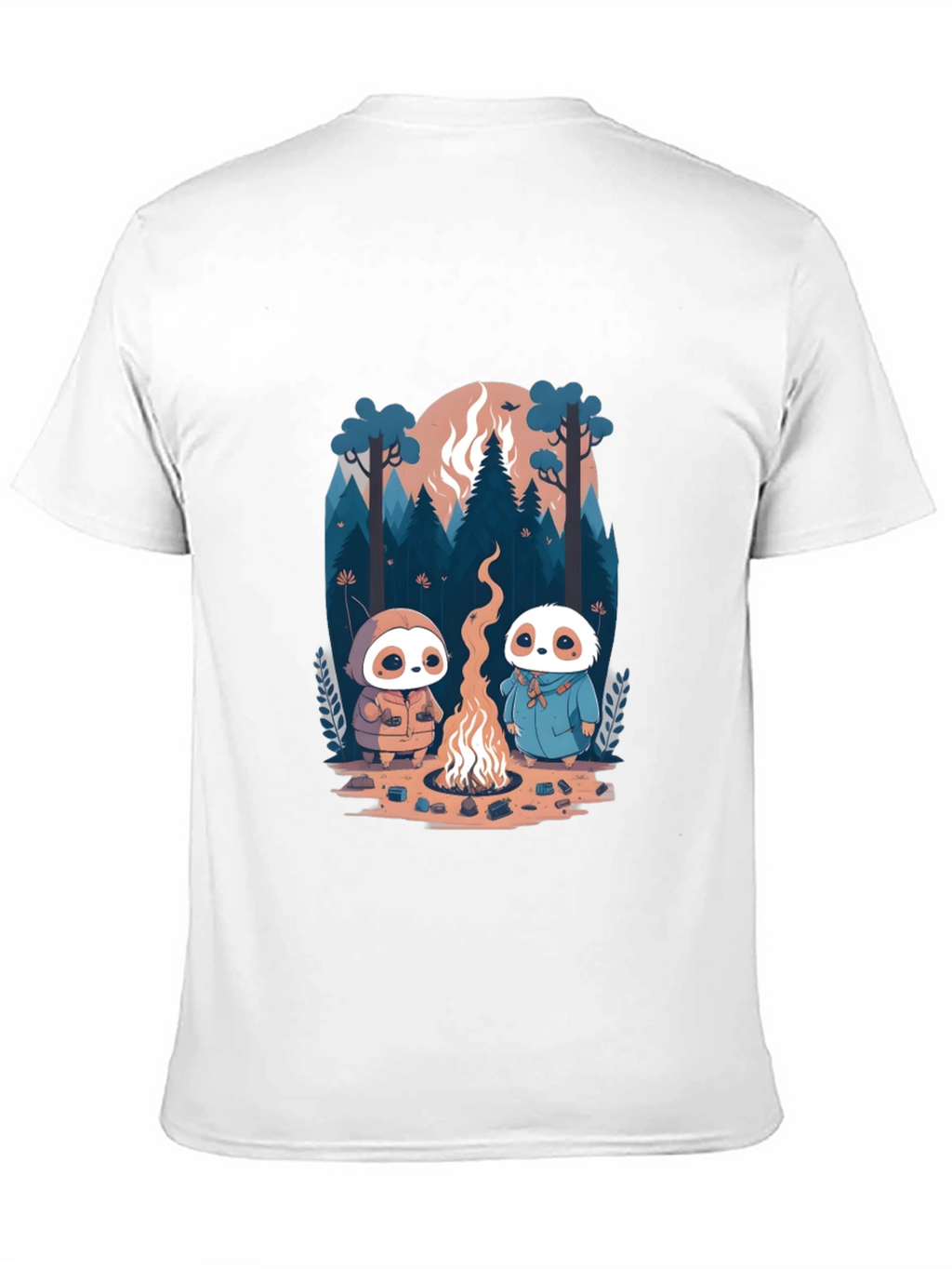Cute Sloth Campfire T-Shirt - Unisex