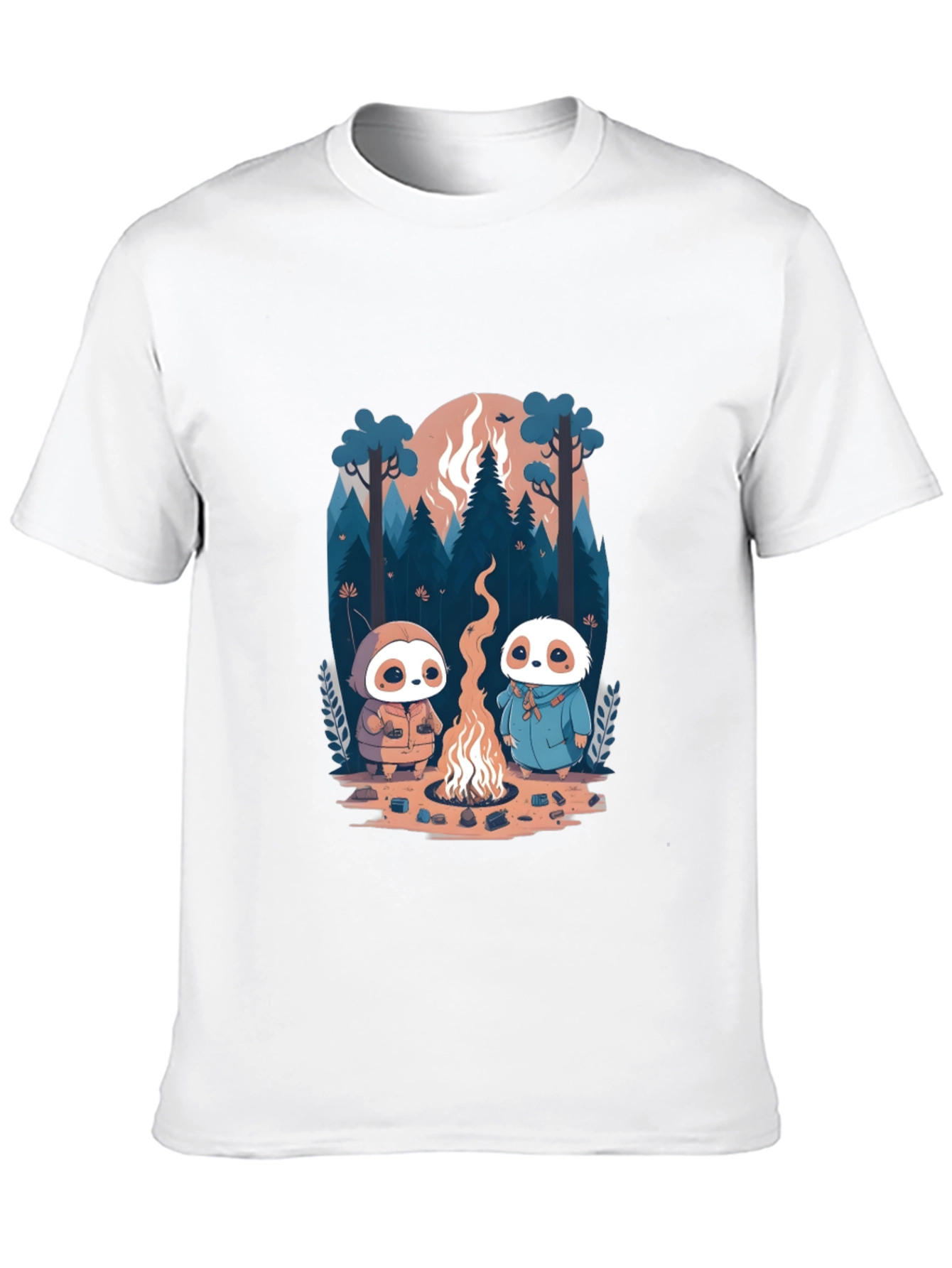 Cute Sloth Campfire T-Shirt - Unisex