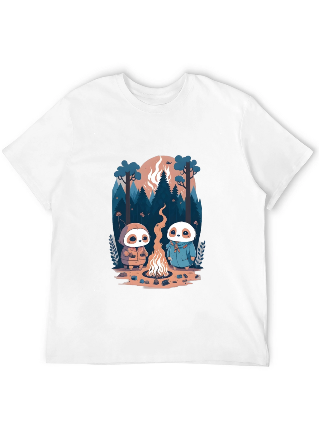 Cute Sloth Campfire T-Shirt - Unisex