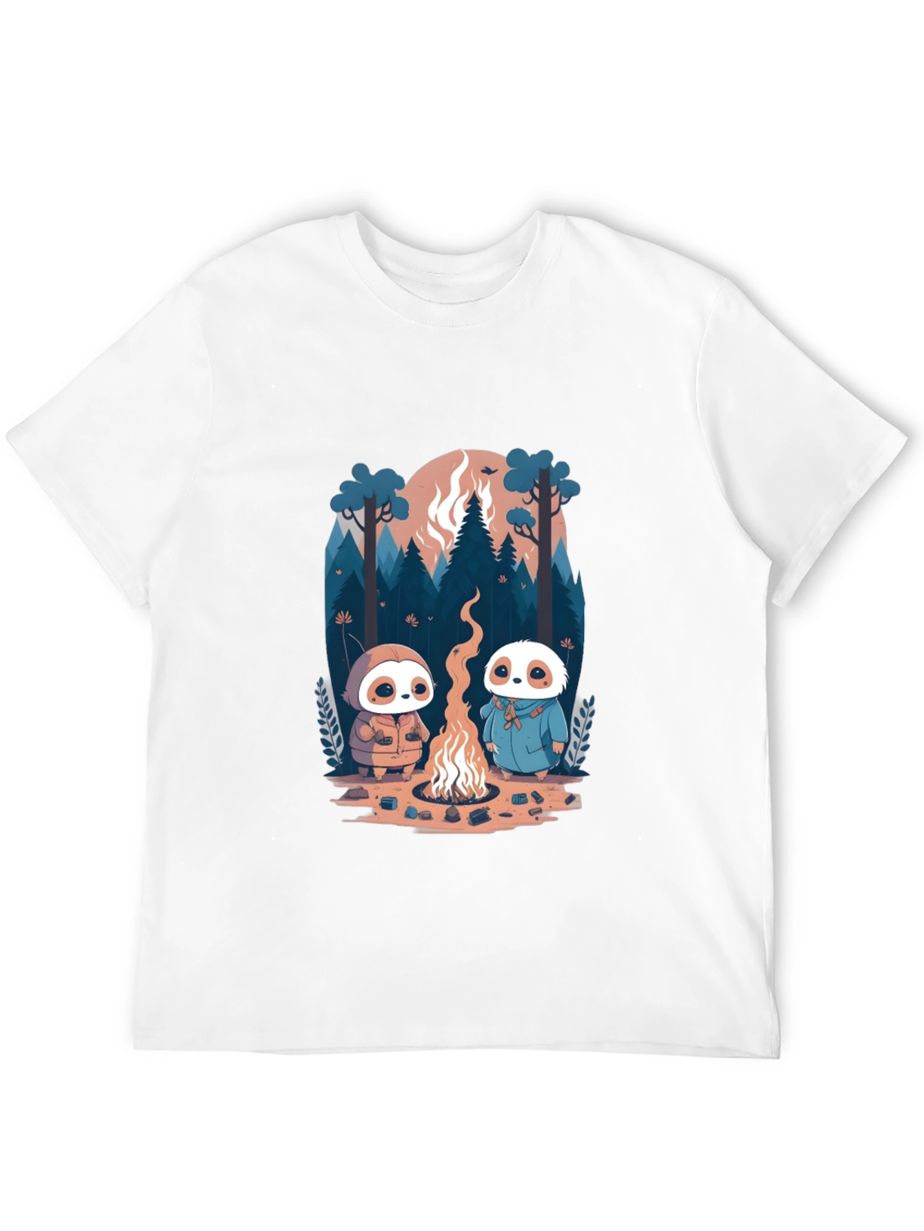 Cute Sloth Campfire T-Shirt - Unisex