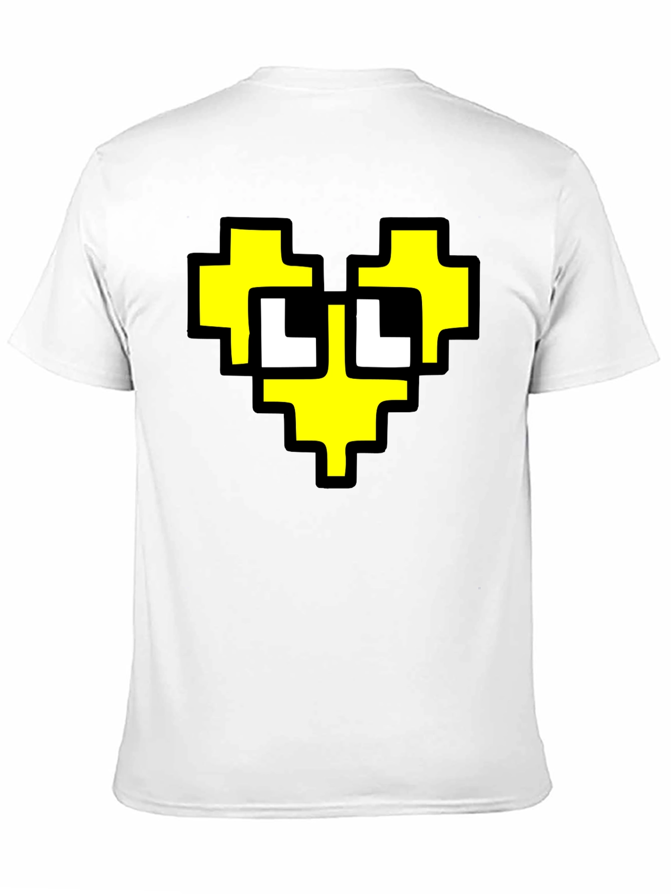 Pixel Heart Graphic Black T-Shirt