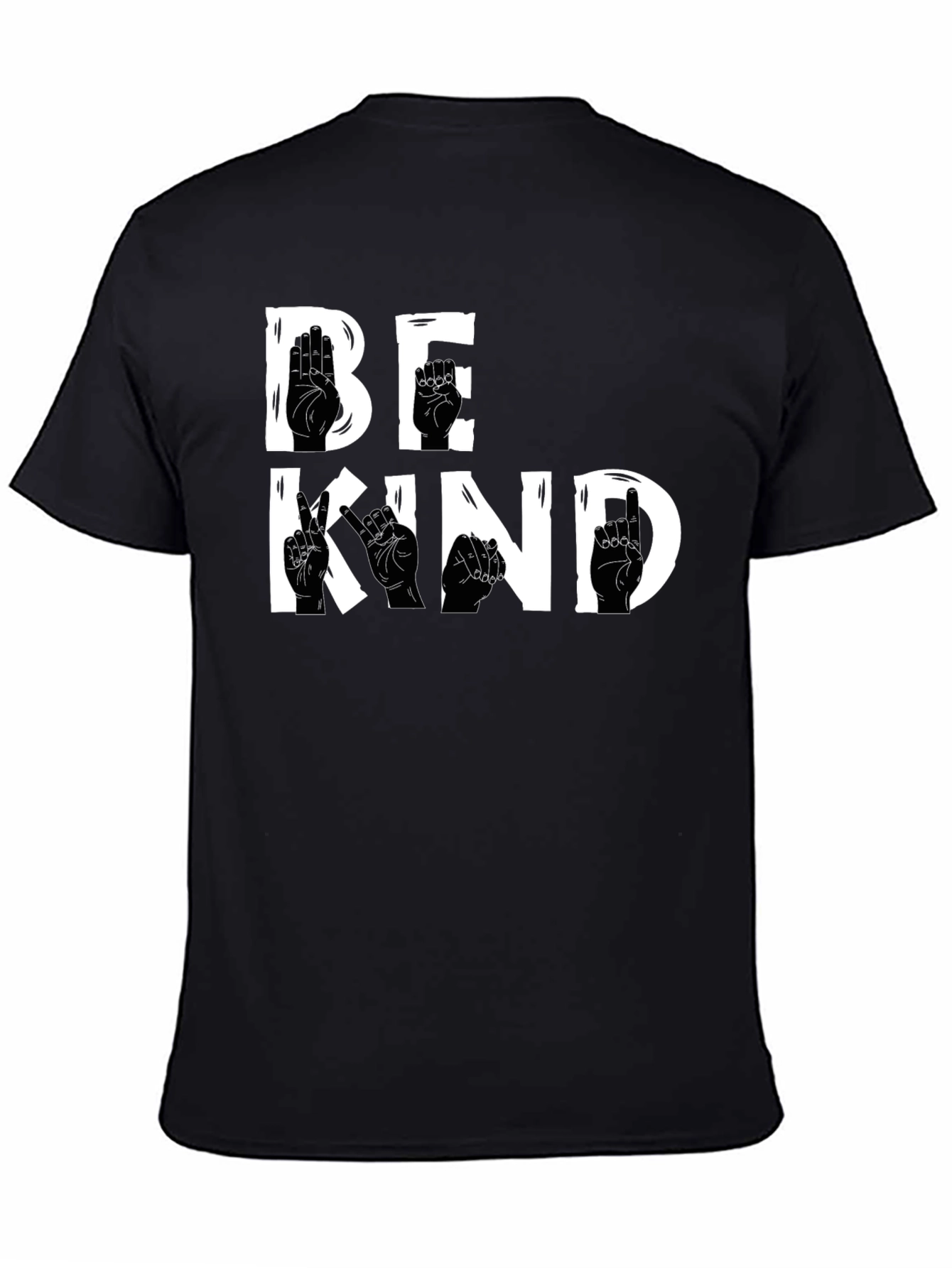 Be Kind Sign Language T-Shirt - Black