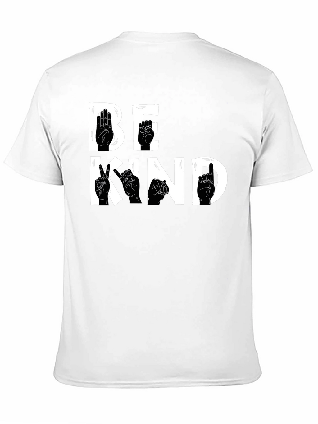 Be Kind Sign Language T-Shirt - Black
