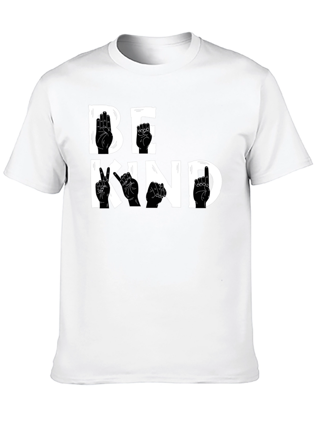 Be Kind Sign Language T-Shirt - Black