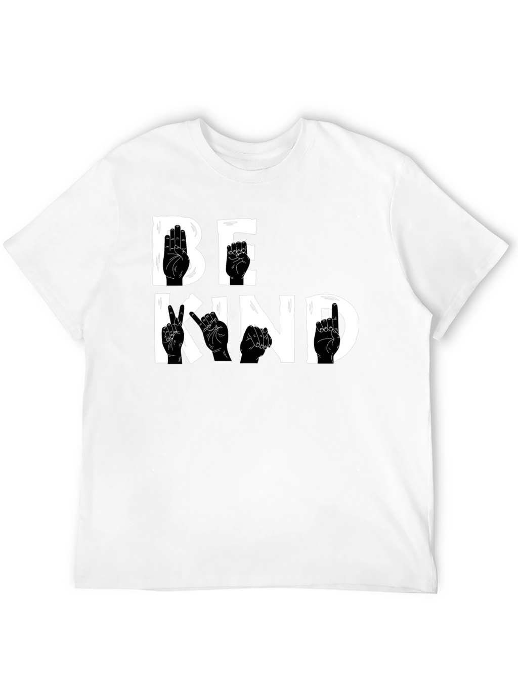 Be Kind Sign Language T-Shirt - Black