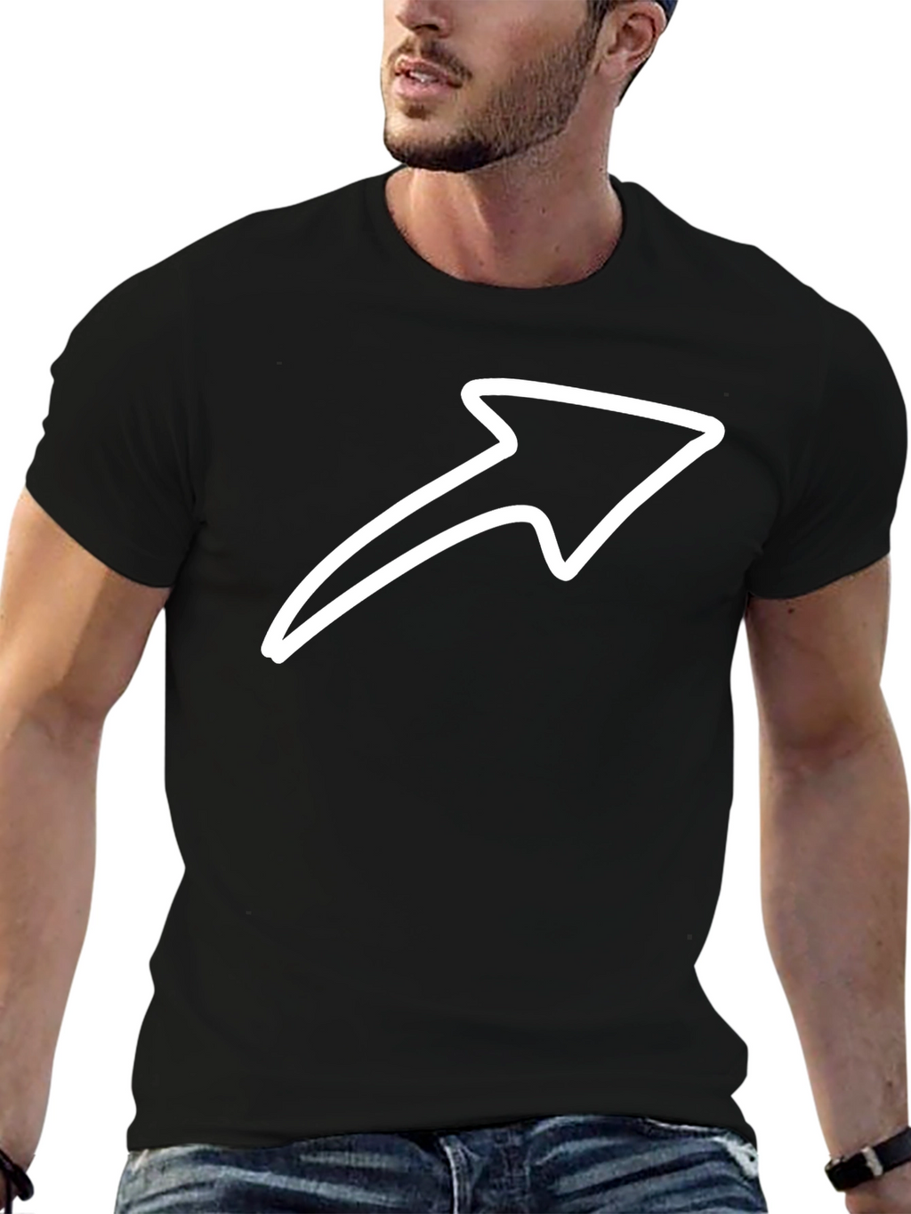 Arrow Graphic Black T-Shirt