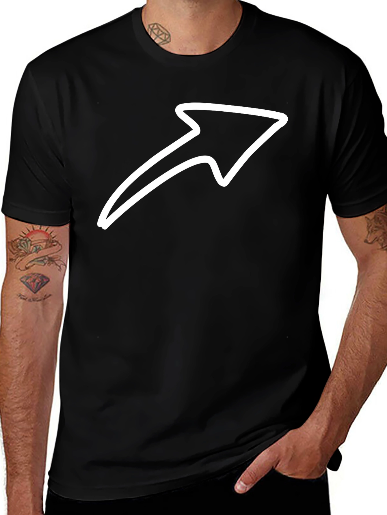 Arrow Graphic Black T-Shirt