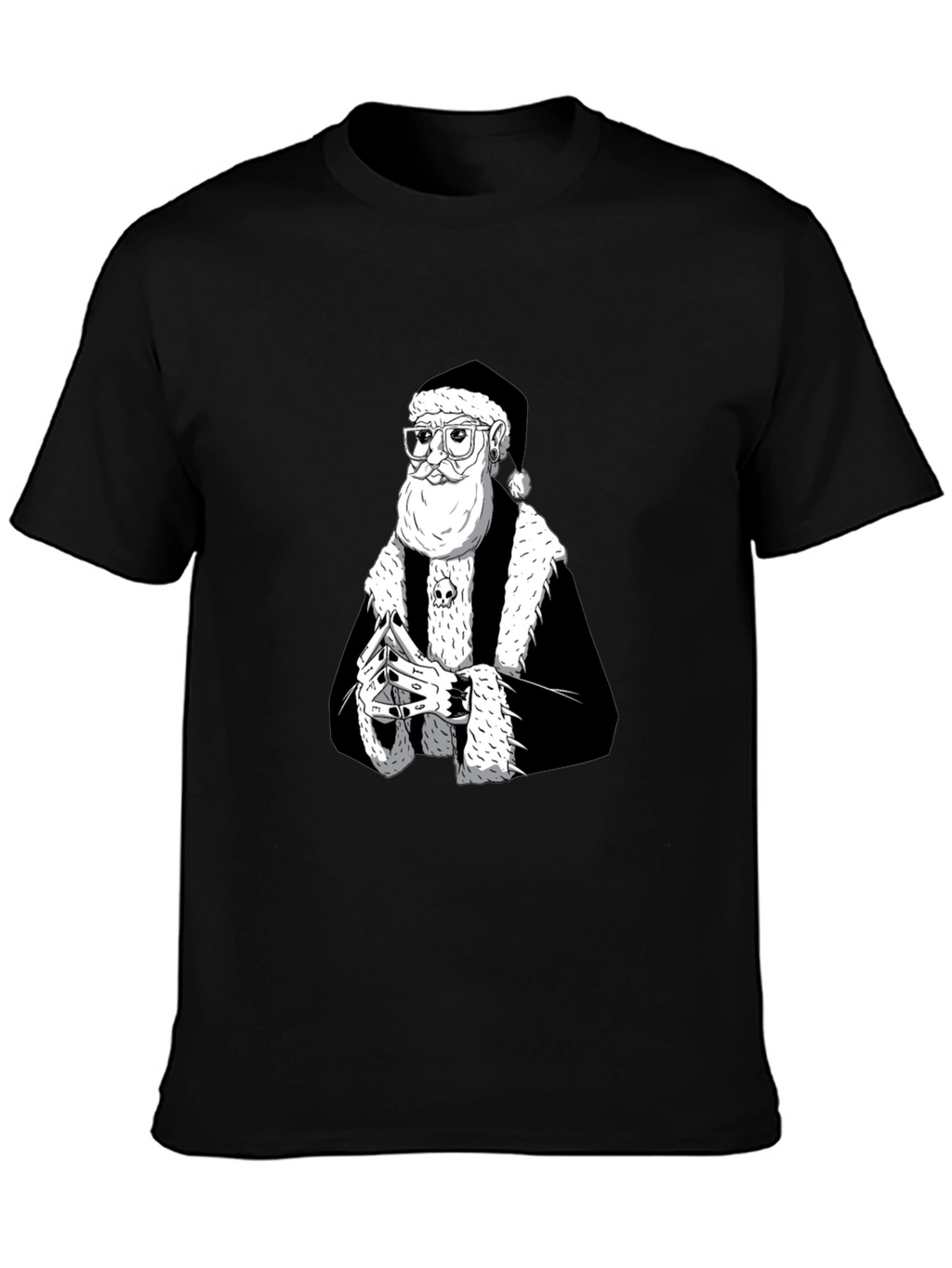 Black Santa T-Shirt - Holiday Streetwear