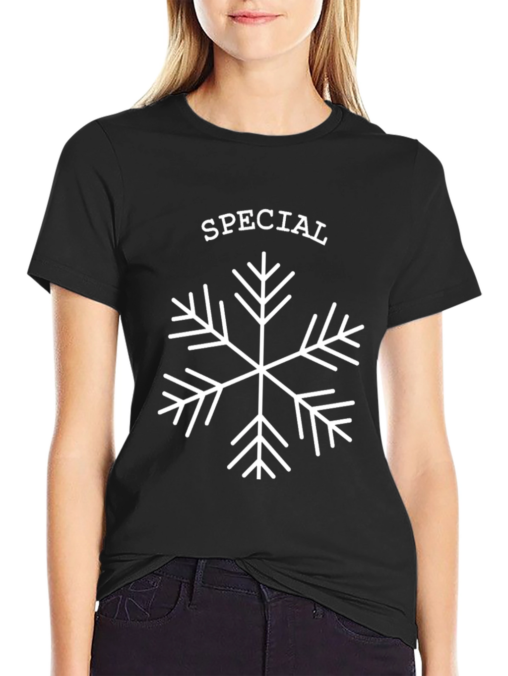 Special Snowflake Graphic Tee - Black Cotton Blend