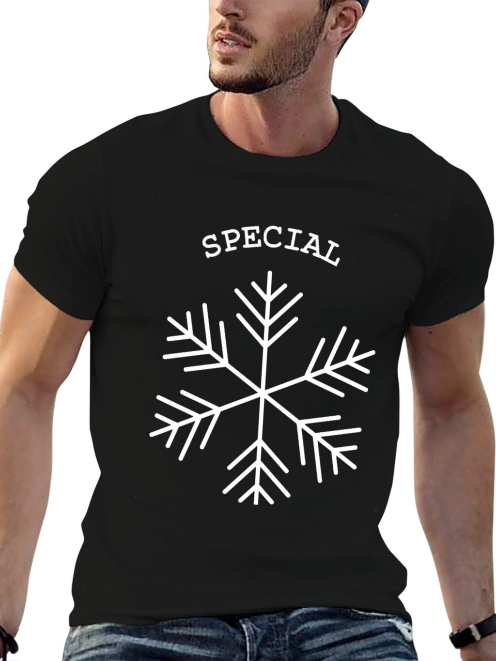Special Snowflake Graphic Tee - Black Cotton Blend