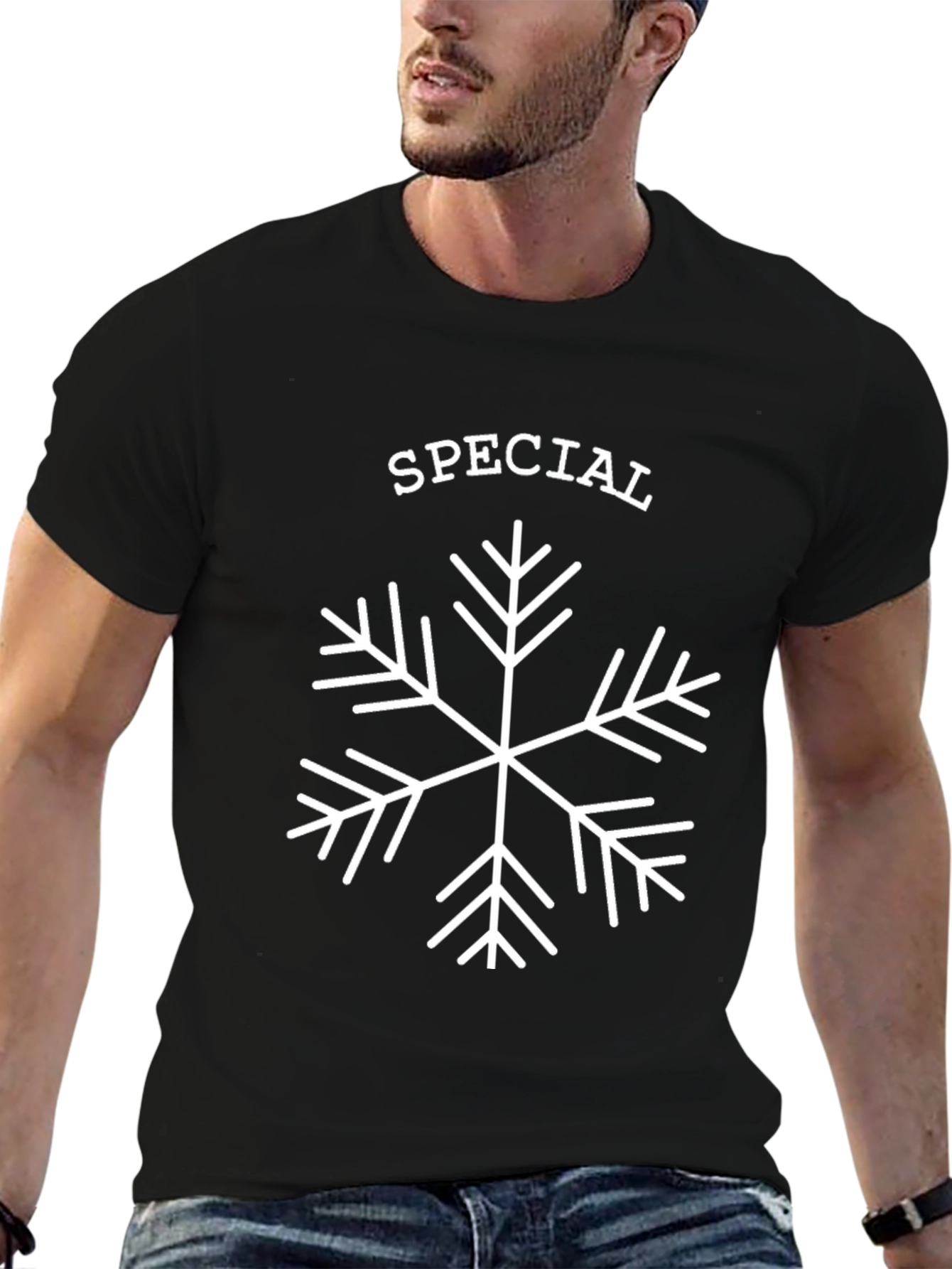 Special Snowflake Graphic Tee - Black Cotton Blend