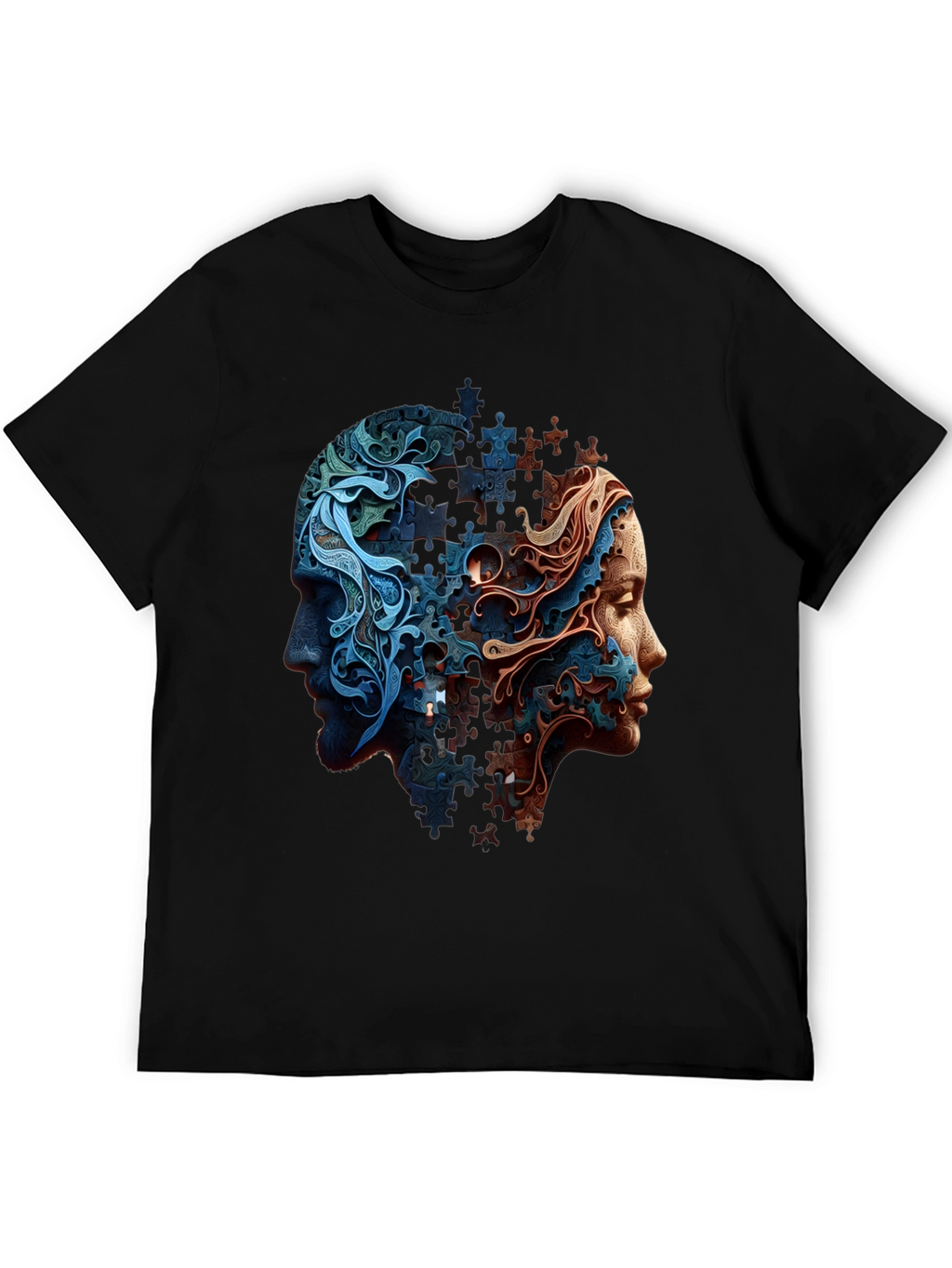 Puzzle Piece Minds Graphic T-Shirt