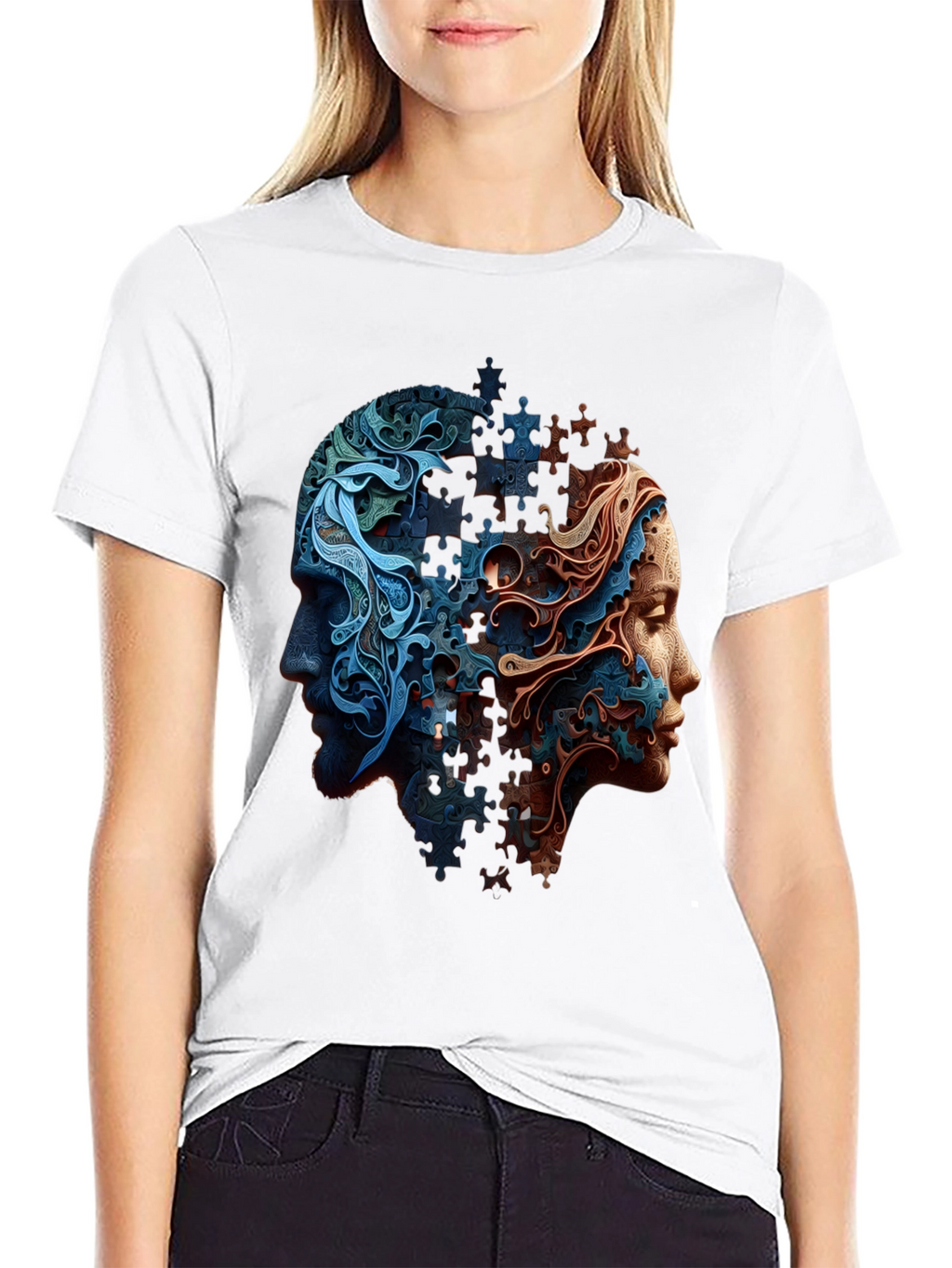 Puzzle Piece Minds Graphic T-Shirt