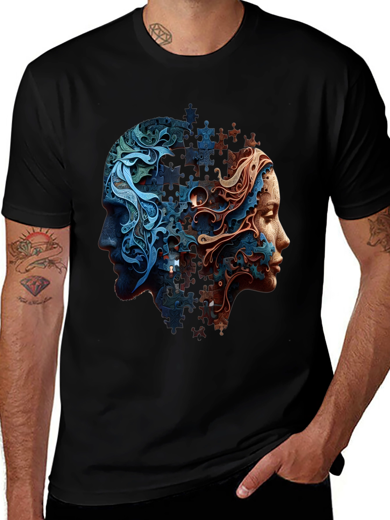 Puzzle Piece Minds Graphic T-Shirt