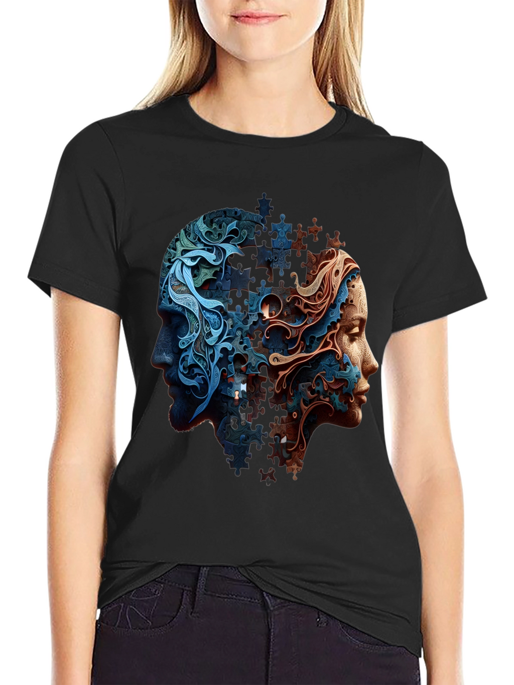 Puzzle Piece Minds Graphic T-Shirt