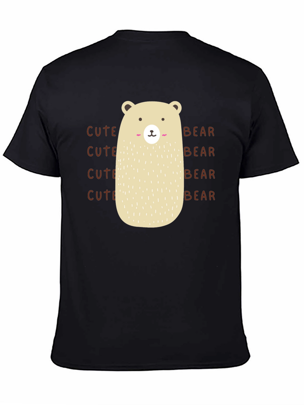 Cute Bear Graphic T-Shirt - Black Cotton Tee