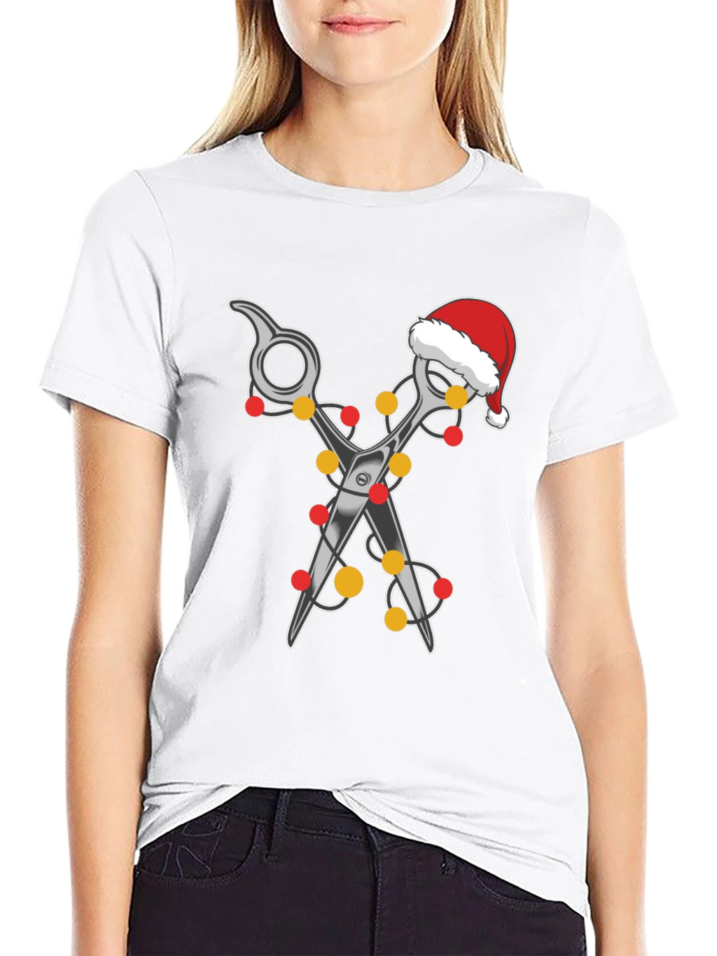 Festive Barber T-Shirt: Holiday Hair Stylist Tee