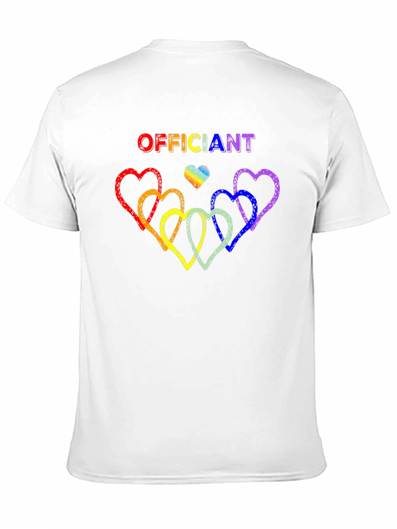 Officiant Rainbow Heart Pride T-Shirt