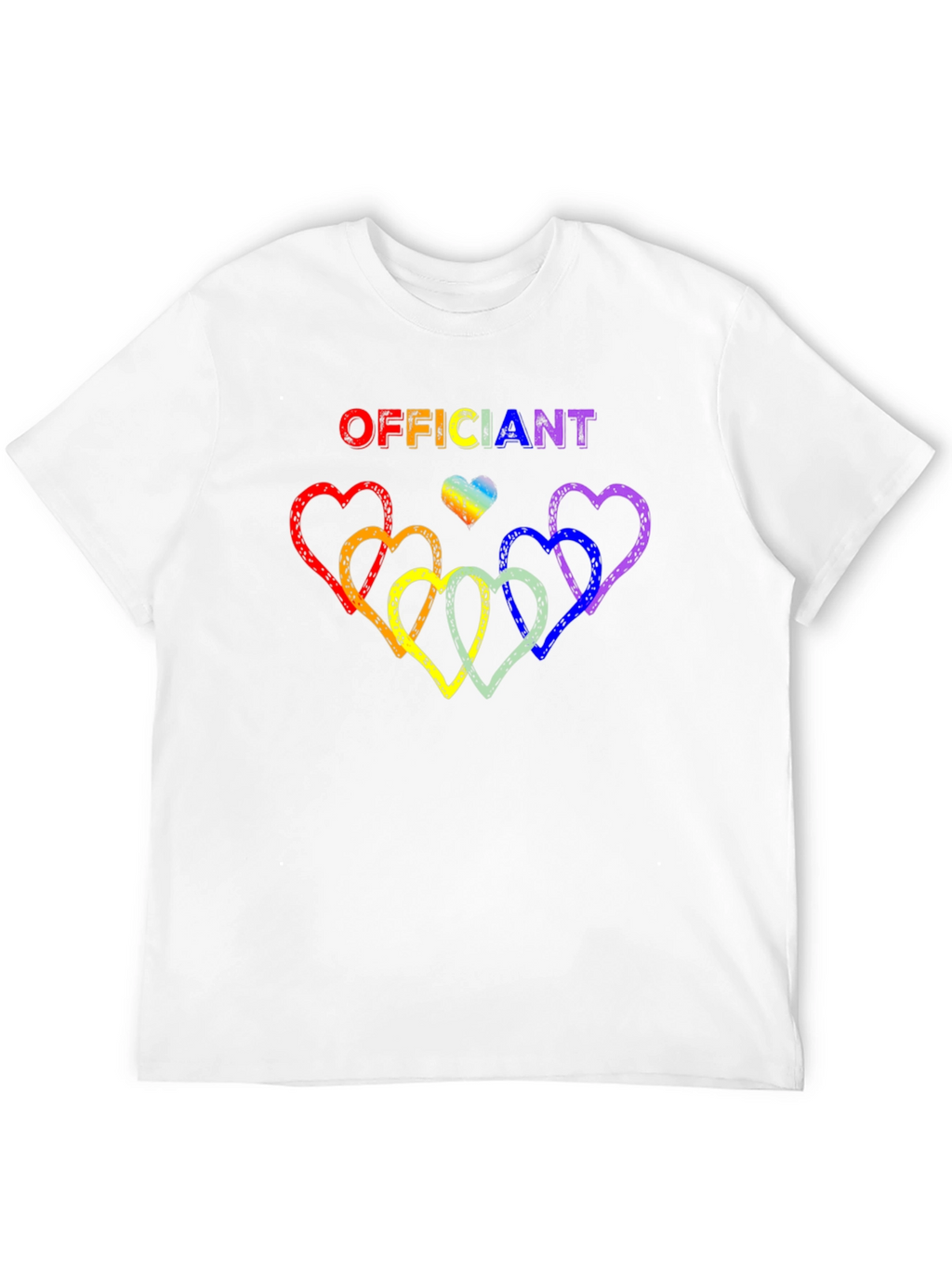 Officiant Rainbow Heart Pride T-Shirt