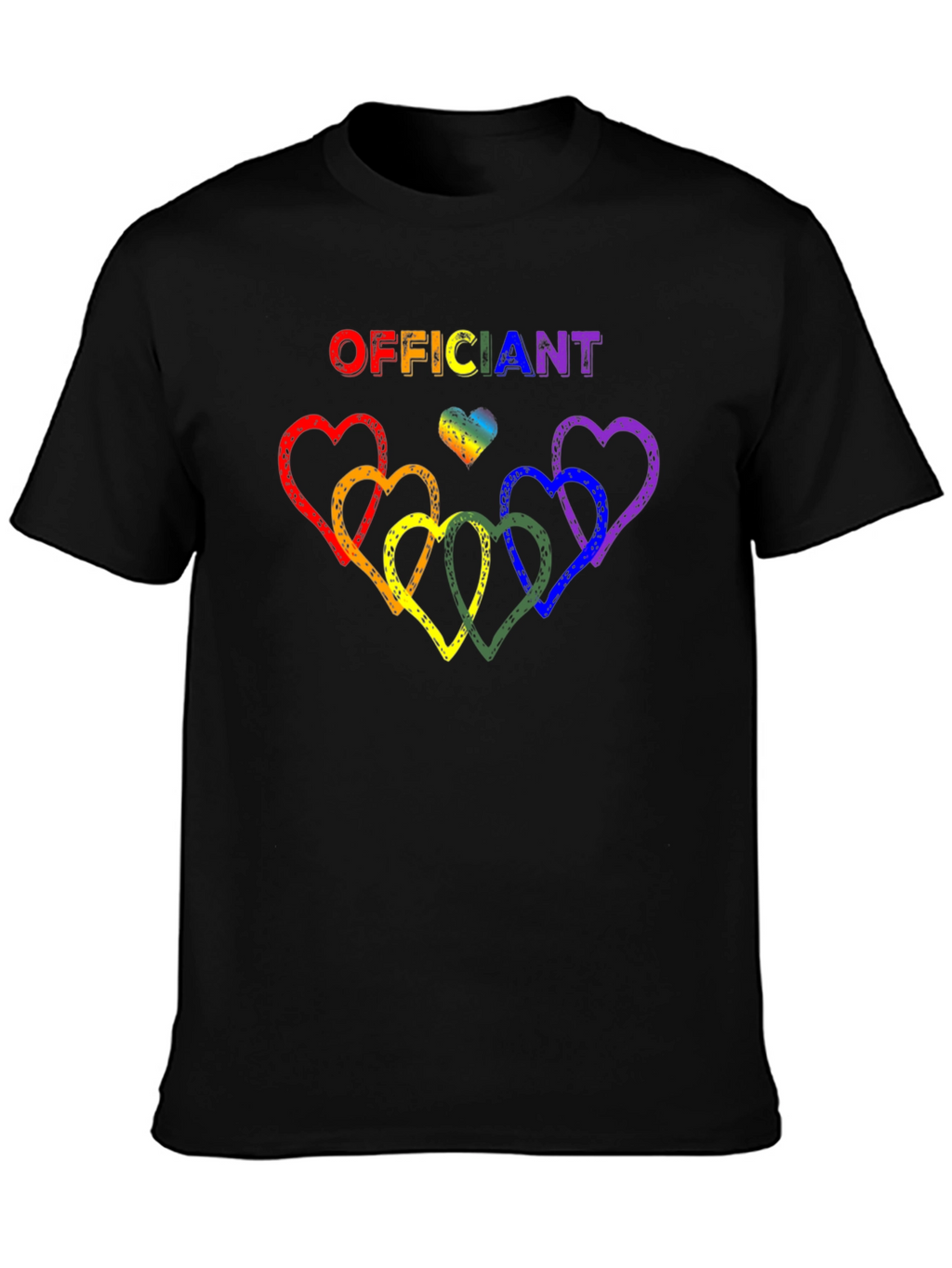 Officiant Rainbow Heart Pride T-Shirt