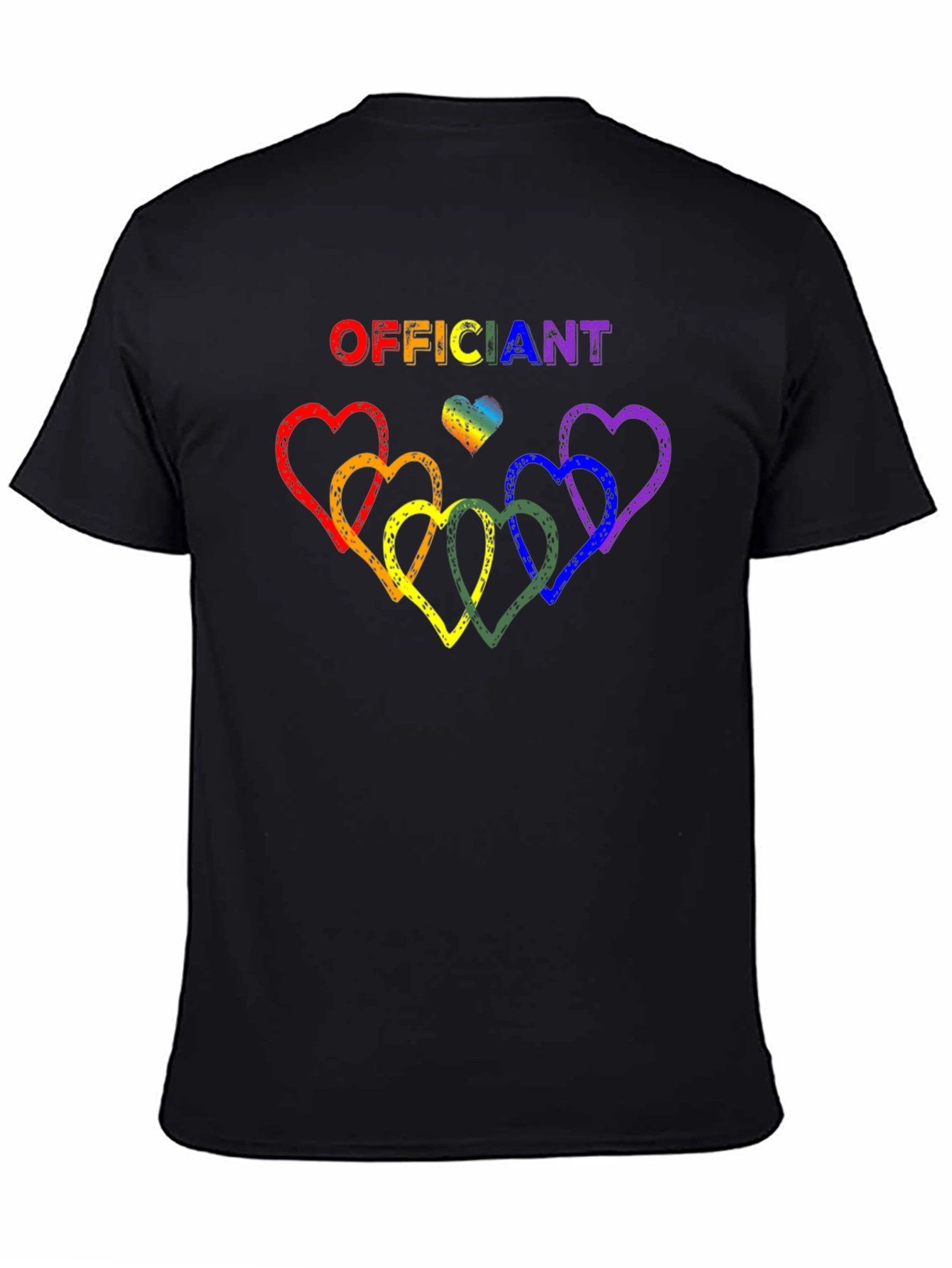 Officiant Rainbow Heart Pride T-Shirt