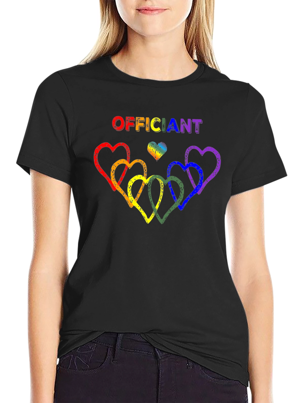 Officiant Rainbow Heart Pride T-Shirt