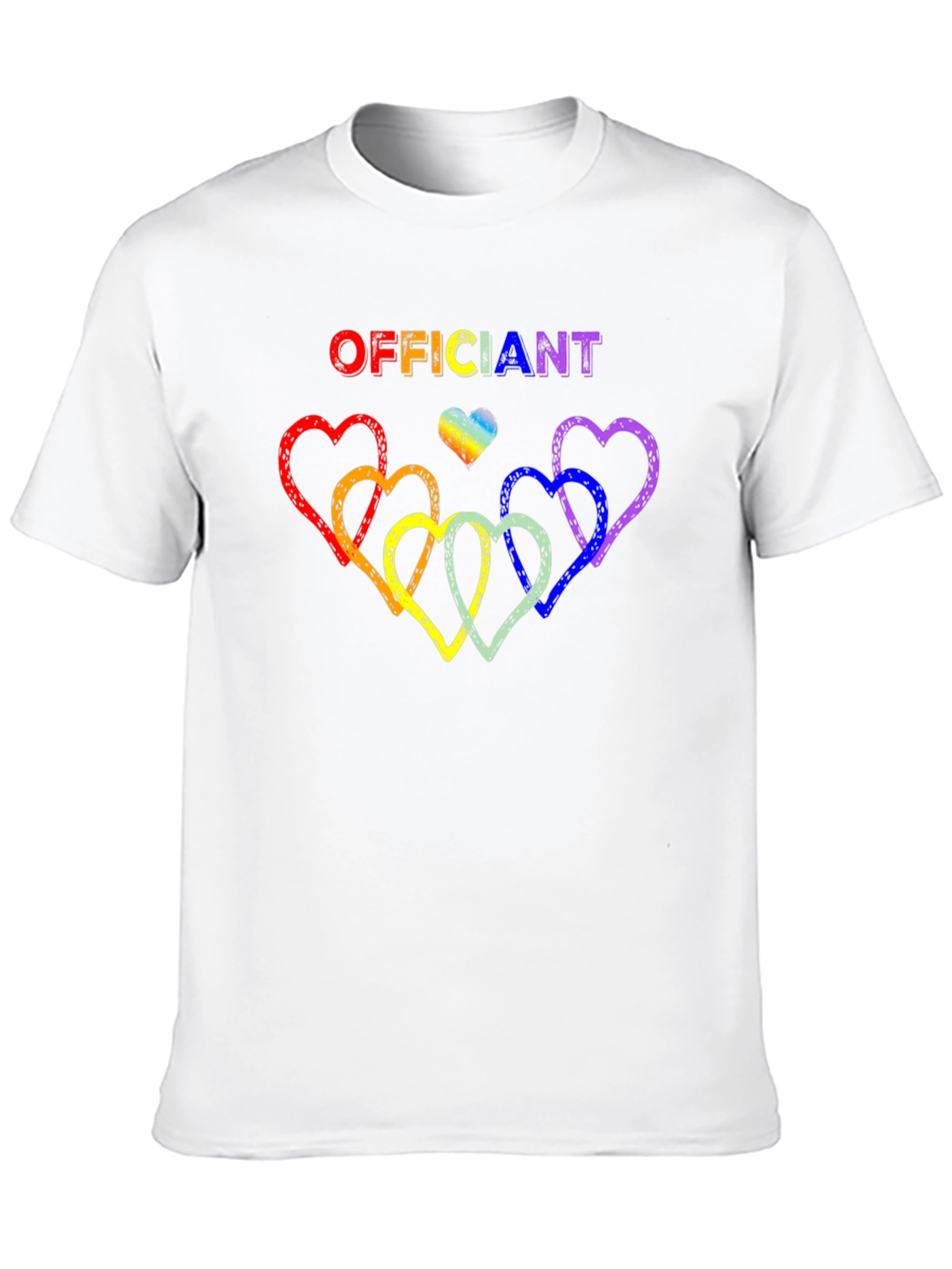 Officiant Rainbow Heart Pride T-Shirt