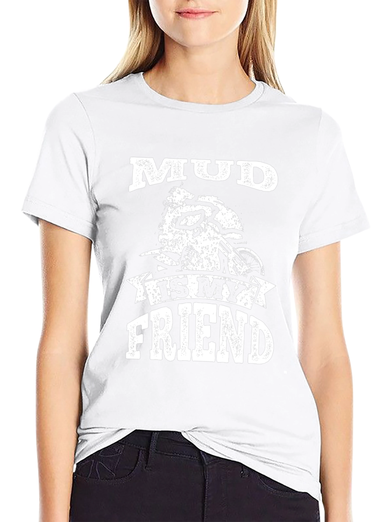 Mud Is My Friend Black Graphic Tee