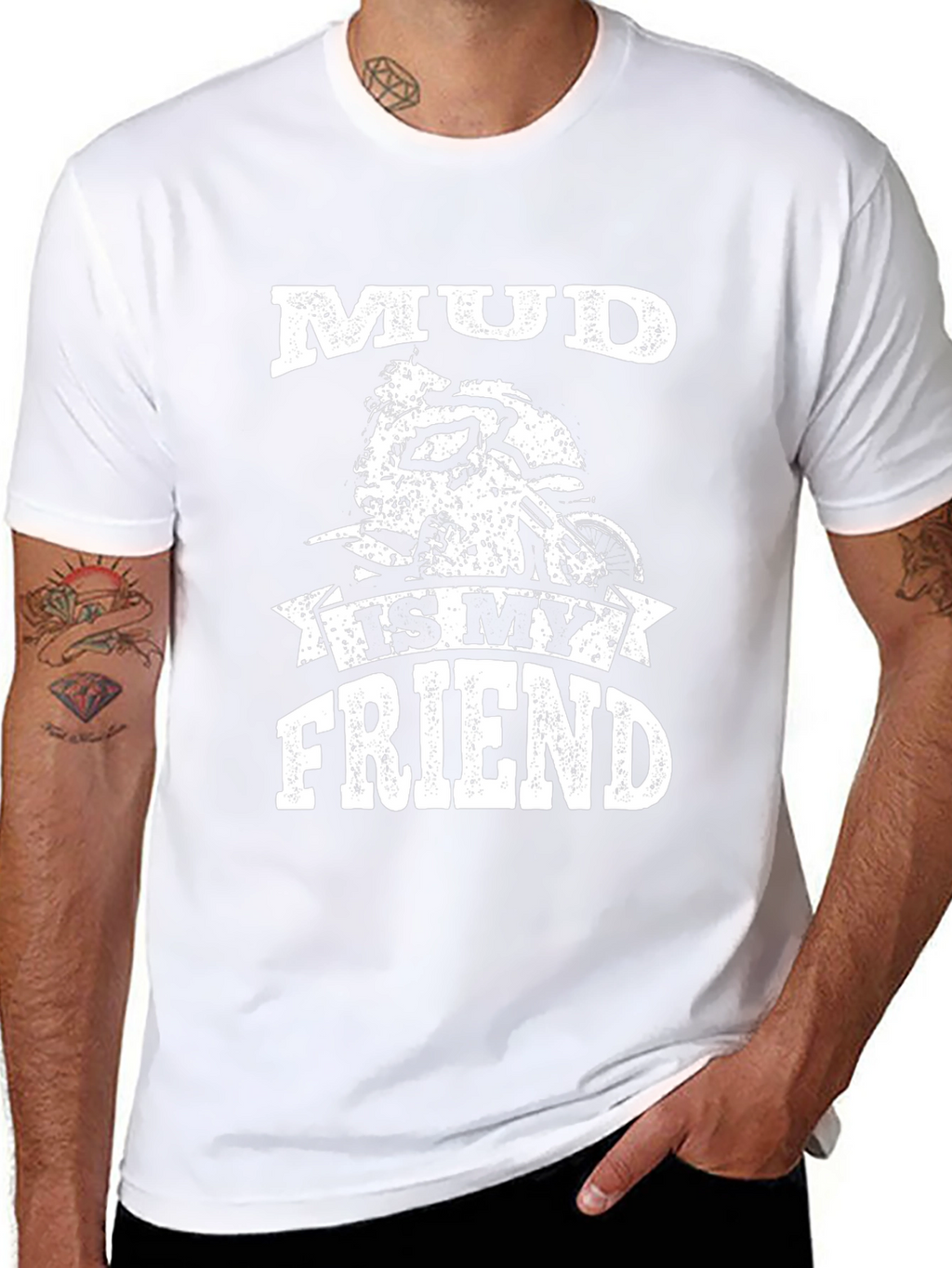 Mud Is My Friend Black Graphic Tee