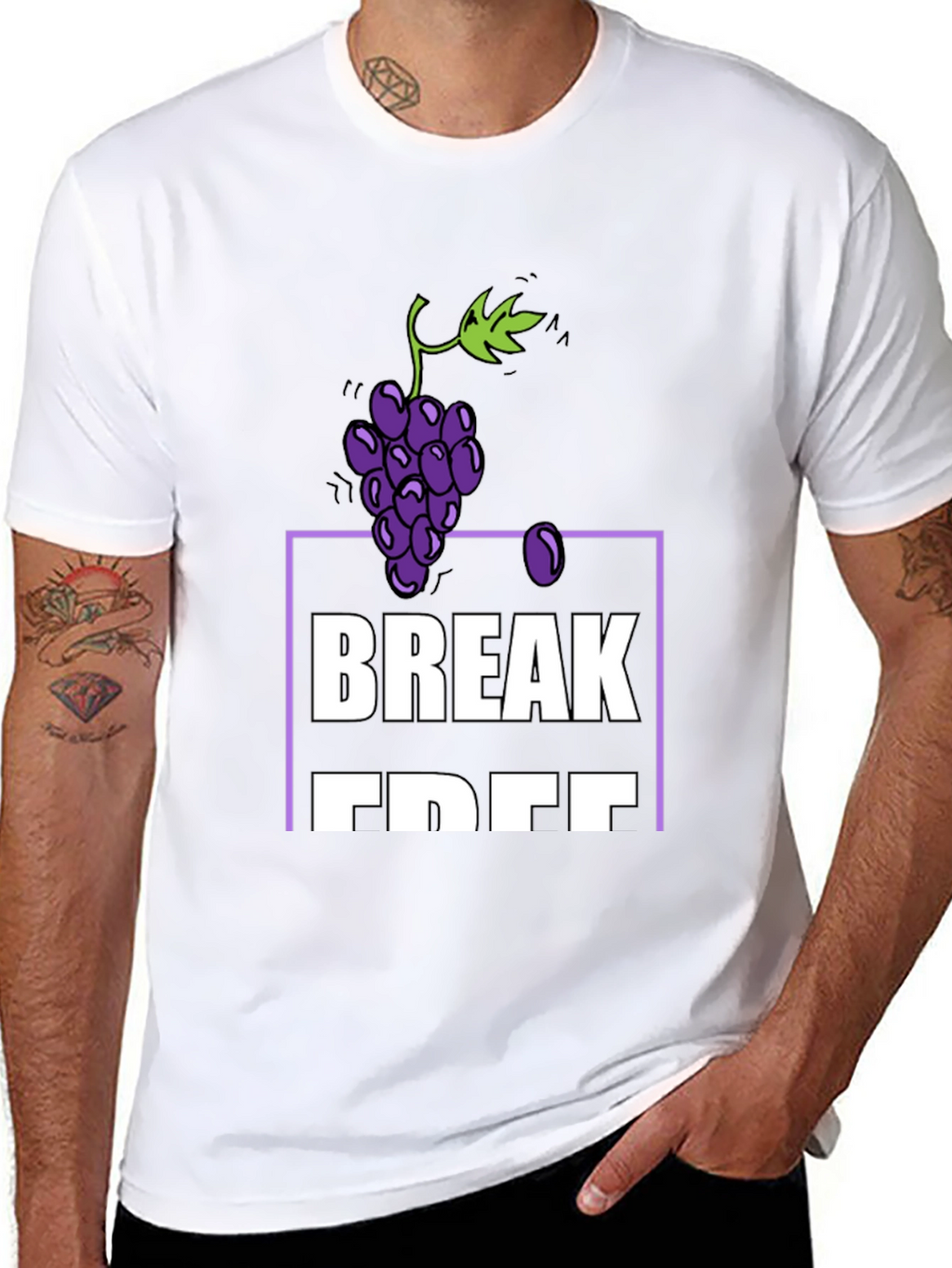 Grapes Break Free T-Shirt - Soft Cotton Blend