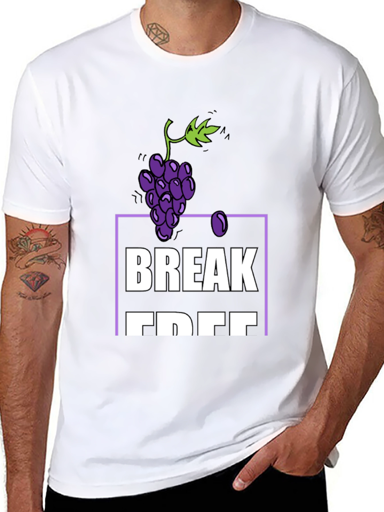 Grapes Break Free T-Shirt - Soft Cotton Blend