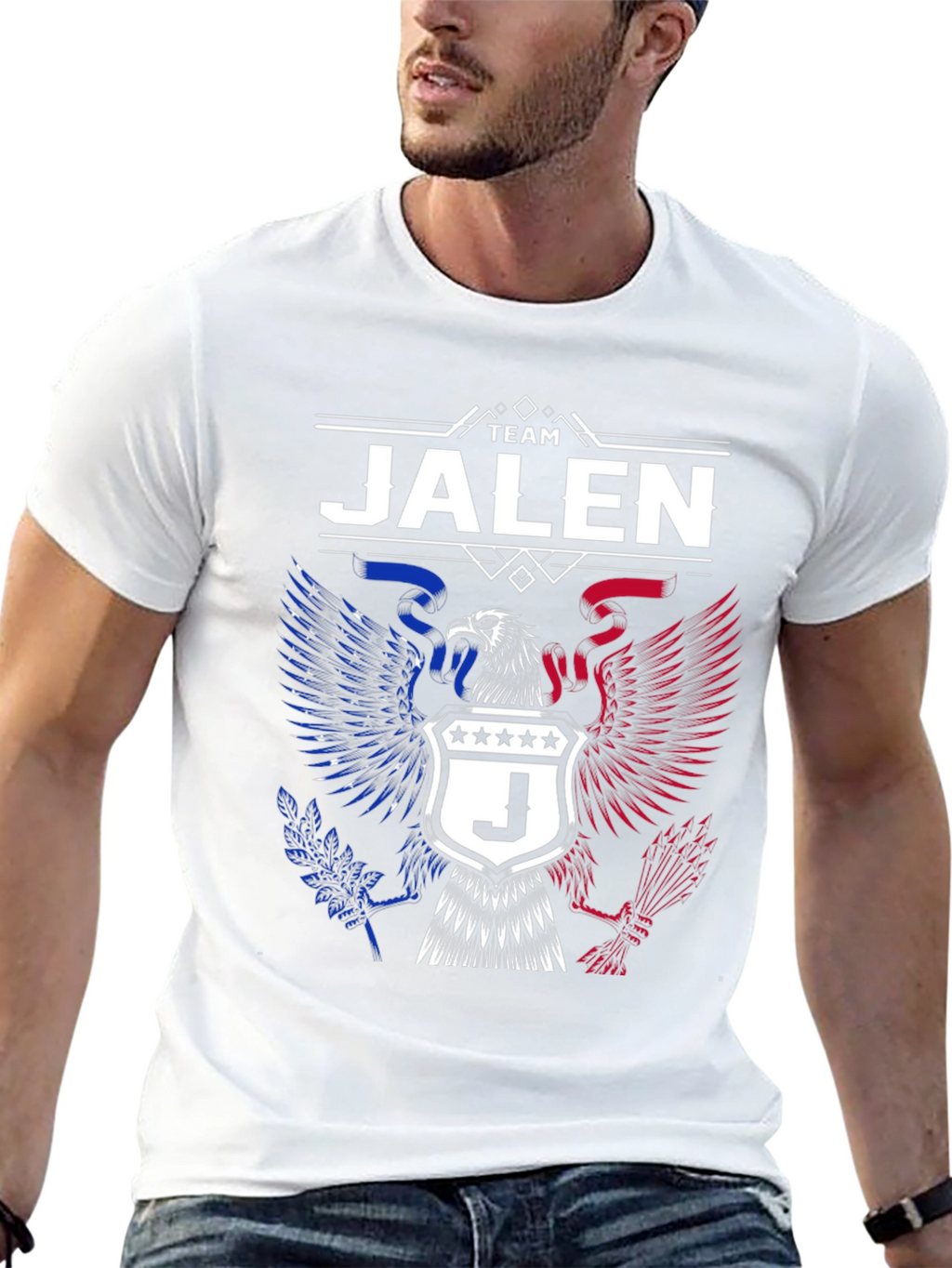 Team Jalen Eagle Graphic Tee - Patriotic Style