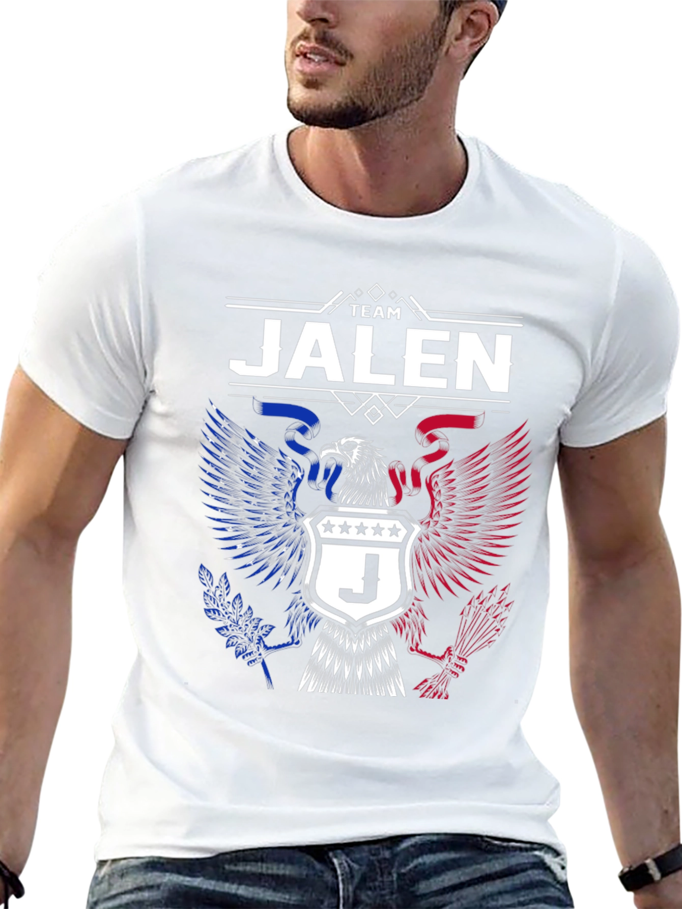 Team Jalen Eagle Graphic Tee - Patriotic Style