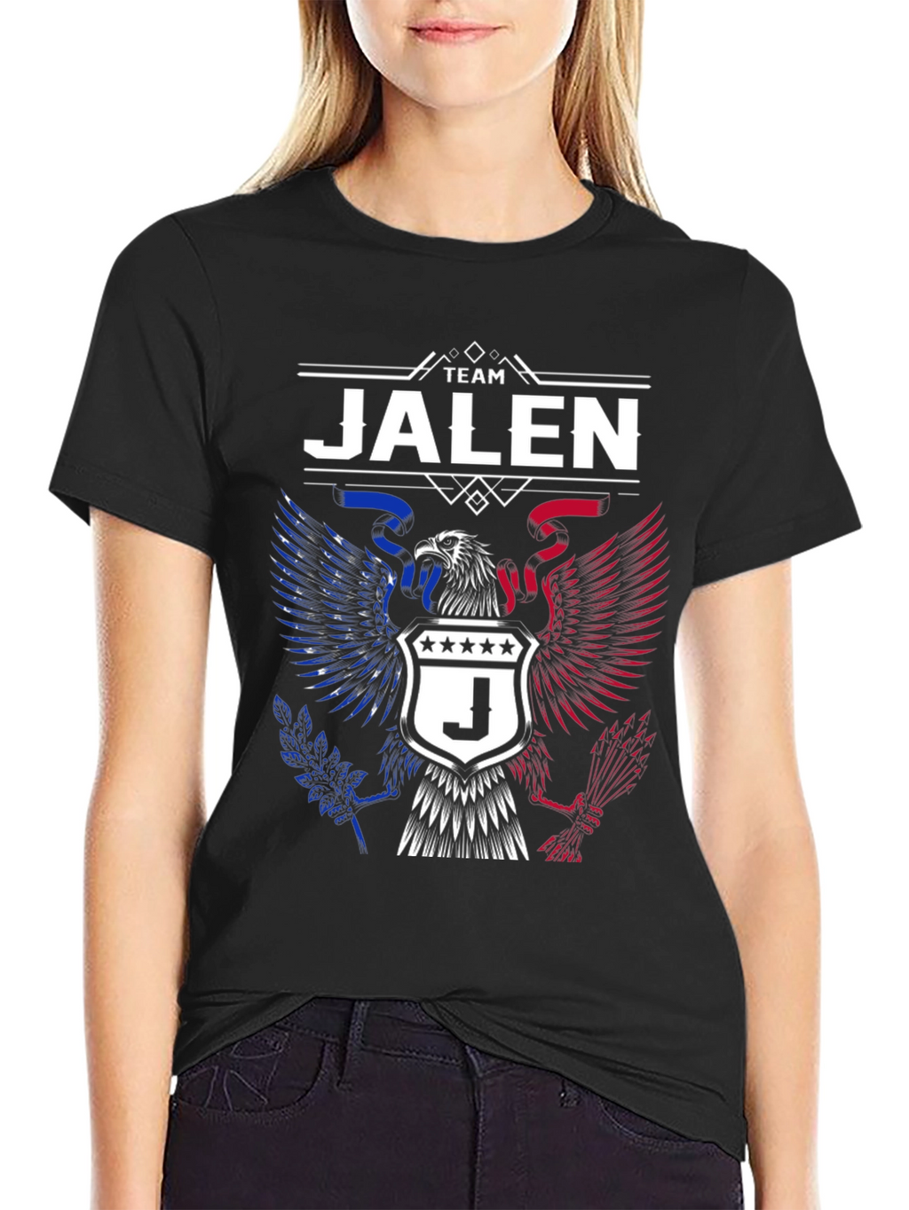 Team Jalen Eagle Graphic Tee - Patriotic Style