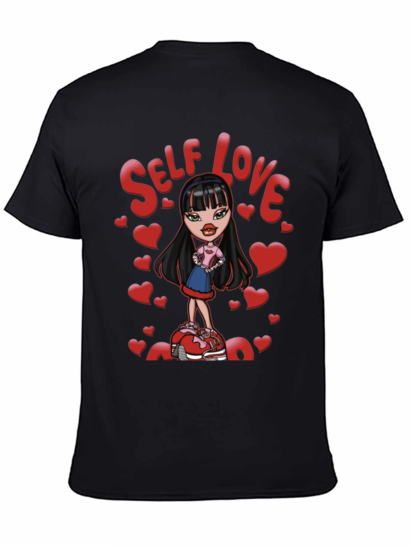 Self Love Bratz Doll Graphic Tee - Black