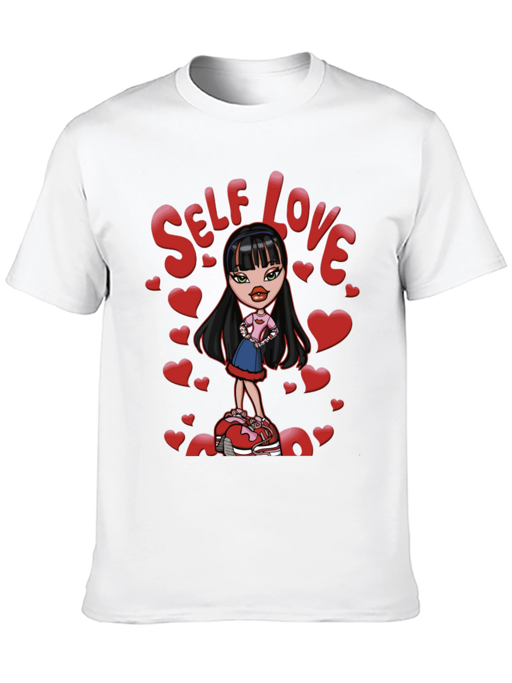 Self Love Bratz Doll Graphic Tee - Black