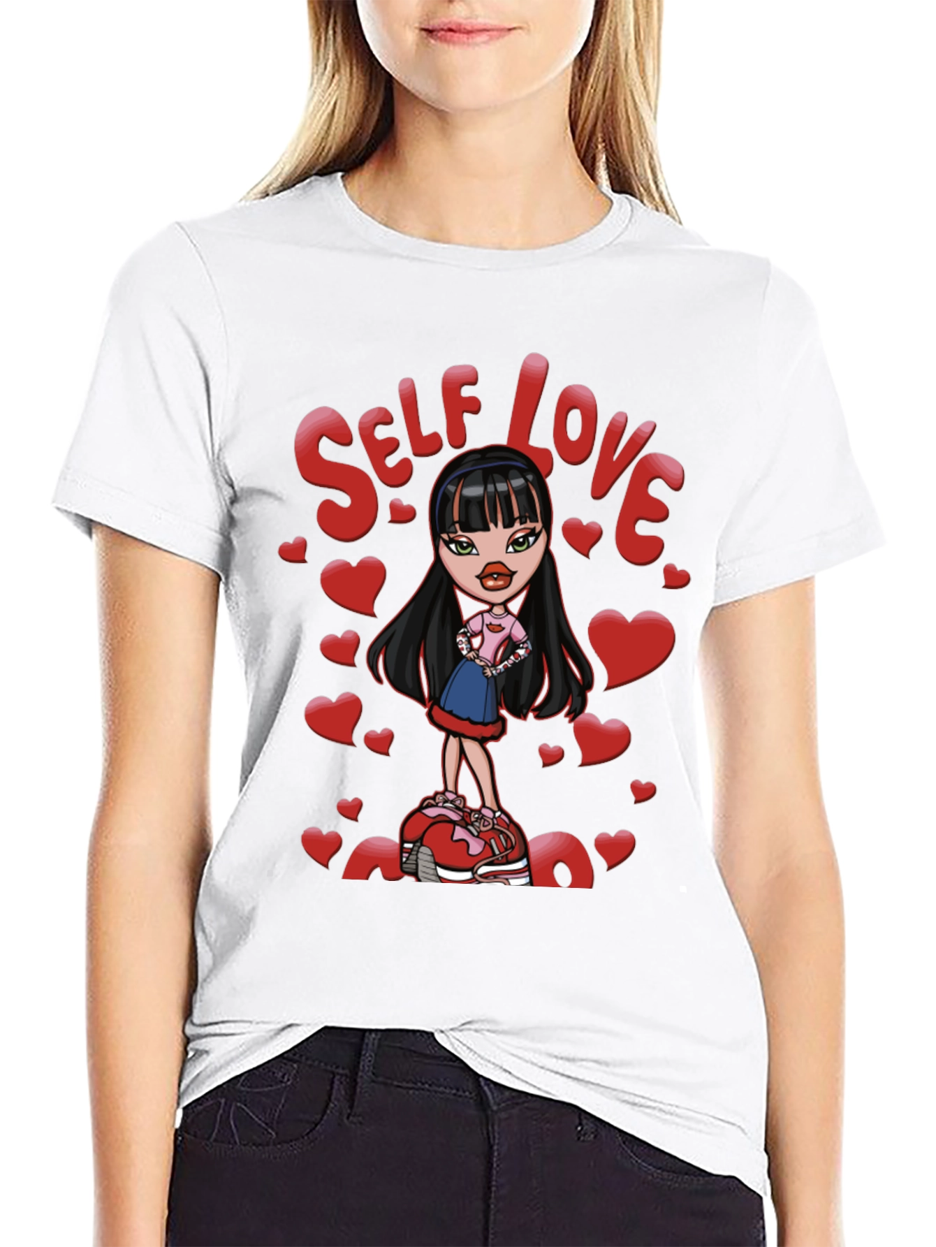 Self Love Bratz Doll Graphic Tee - Black