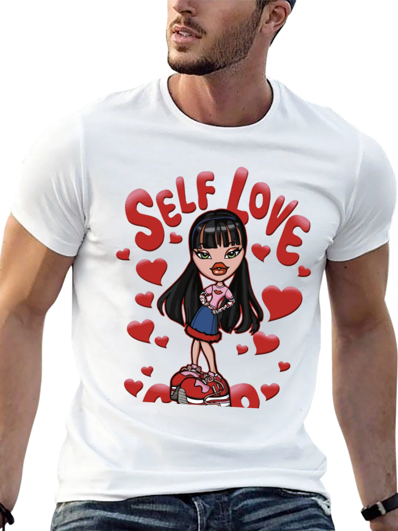 Self Love Bratz Doll Graphic Tee - Black