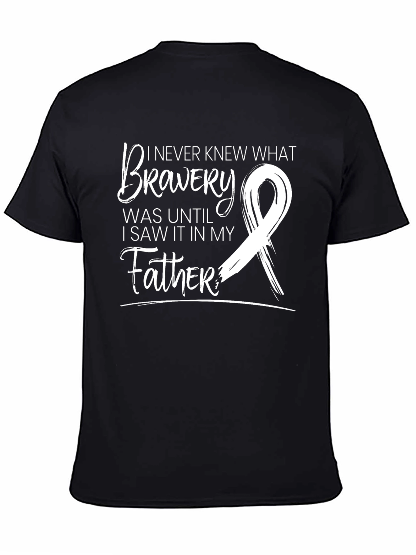 Bravery Ribbon Graphic T-Shirt - Father Support