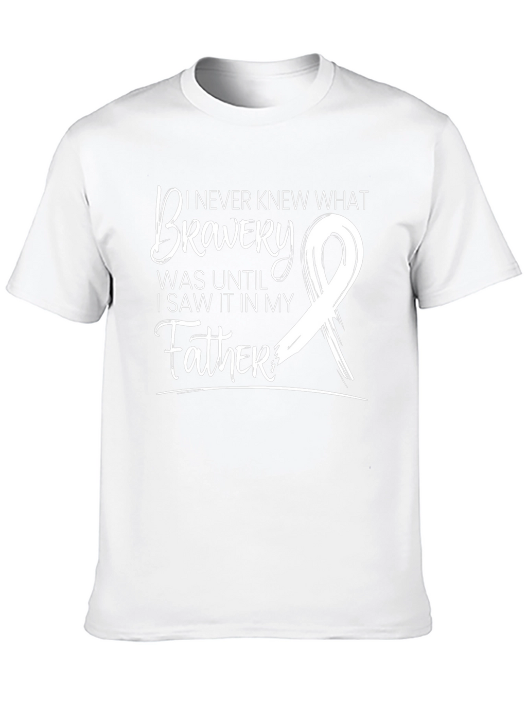 Bravery Ribbon Graphic T-Shirt - Father Support