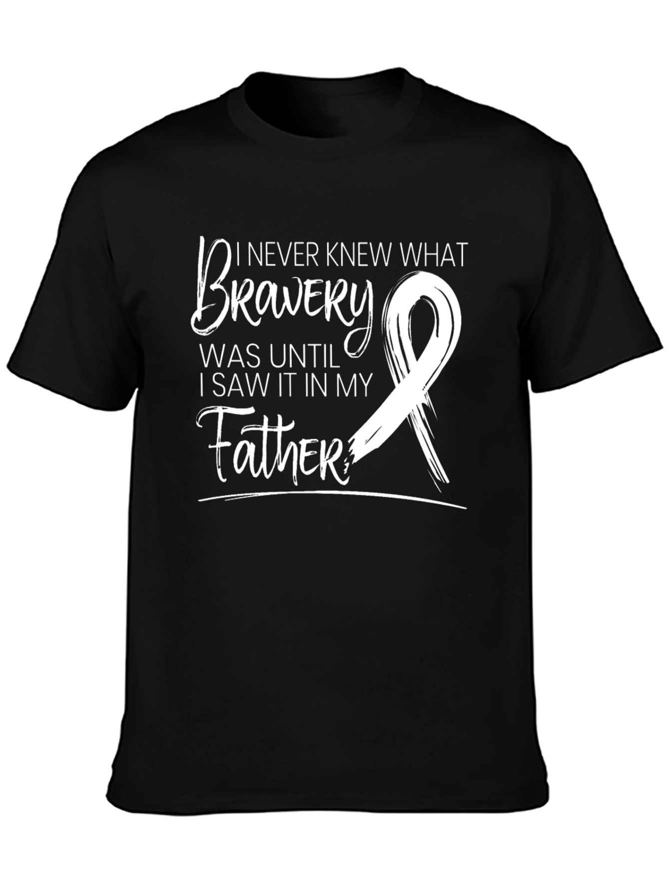 Bravery Ribbon Graphic T-Shirt - Father Support