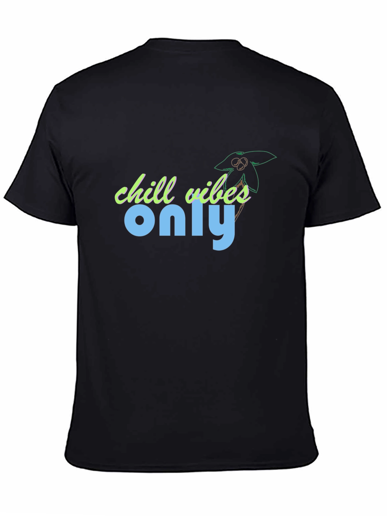 Chill Vibes Only Black Graphic Tee